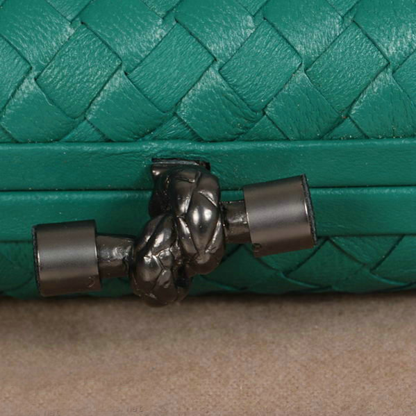 Bottega Veneta intrecciato calf leather clutch 11308 dakr green - Click Image to Close